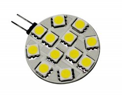12 High Power SMD LED G4 WW, Светодиодная лампа 2.4Вт, теплый белый свет, цоколь G4
